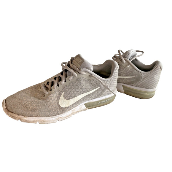 Nike Air Max Sequent 2 Womens Size 1 Beige White Athletic Running Shoes Sneakers - Picture 1 of 8